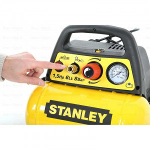 Compresor Orizontal 6L Fara Ulei Stanley DN 200/8/6 1.5HP 180l/m 8 Bar - Img 2