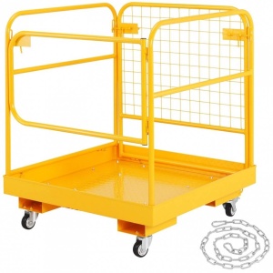 Cusca de siguranta pentru stivuitor Vivatechnix max 544 kg, 4 roti, Pliabil, Otel - Img 1