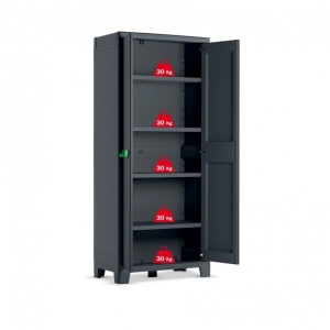 Dulap 4 polite graphite Keter High Moby 80x44x182 cm - Img 4