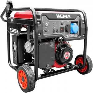 Generator curent Weima WM 6000iE Inverter motor 5.5 CP 4 timpi putere maxima 5.5kVA 230V benzina rezervor 20 l functie ECO MODE pornire electrica roti si maner transport - Img 2