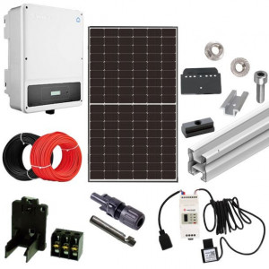 Kit fotovoltaic 3.28 kW on grid, panouri Jinko Solar, invertor monofazat GoodWe, tigla metalica - Img 2