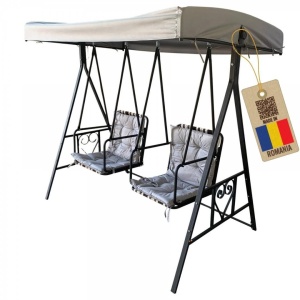 Leagan de gradina cu 2 locuri, Vivatechnix VMD-1024, dimensiune 120x187x206 cm, maxim 200Kg - Img 3
