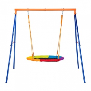 Leagan pentru copii, cadru otel A, max 200 kg, demontabil, 1810H x 2060 x 1830 mm - Img 1
