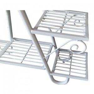 Suport pentru flori Vivatechnix VMD-1065, Alb, 81x22x77 cm, 5 polite - Img 4