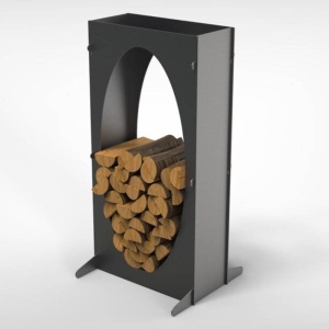 Suport pentru lemne, Krodesign Oval KRO-1155, dimensiune 1100x550x230mm - Img 3