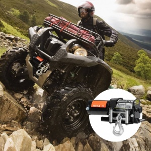 Troliu electric 12V DC, 1.3 CP, capacitate 1814 kg, cablu 12 m, Telecomanda WiFi si cu fir, IP55, pentru ATV - Img 3