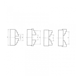 Universal autocentrant cu 3 bacuri reversibile 400 mm M076A/400, Fervi - Img 2