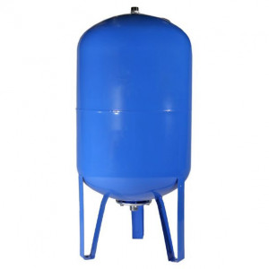 Vas de expansiune vertical Wassertechnik WTH100VBLUE, apa rece, volum 100 l, presiune max.10 bari, cu suport - Img 1