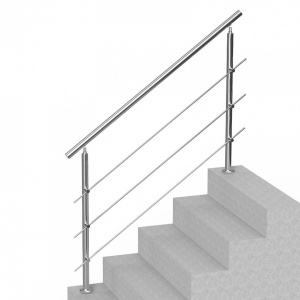 Balustrada inox, 5-6 trepte Vivatechnix, Inaltime 1060 mm, lungime 1500 mm, pozitii reglabile, accesorii prindere - Img 2
