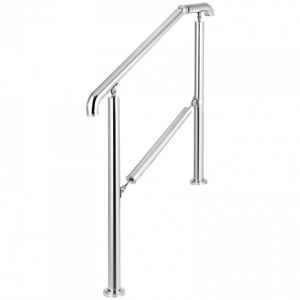 Balustrada inox pentru 4 sau 5 trepte Vivatechnix, Inaltime 86 cm, lungime 161 cm, pozitii reglabile - Img 2