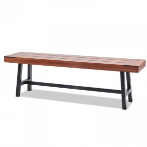 Banca pentru gradina, Vivatechnix Metal/Lemn, 36.5 x 160 x 48.2 cm, 3 persoane, max 227 kg - Img 3