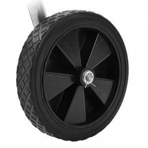 Carucior cu tambur pentru furtun, otel, Vivatechnix, maxim 53 m pentru diametru de 5/8 inch, 2 roti - Img 2