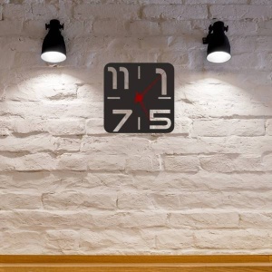 Ceas de perete metalic Krodesign Square KRO-1164, dimensiune 50x50 cm, negru - Img 2