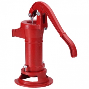 Cismea manuala pentru gradina, Antic Rosu, Adancime max 7.6 m, Fonta/Otel, 255 x 185 x 400 mm - Img 2