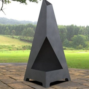Incalzitor de terasa/gradina, Triangular Pyramid KRO-1071, Otel, Negru, 1200x700x700 mm, grosime 3 mm - Img 2