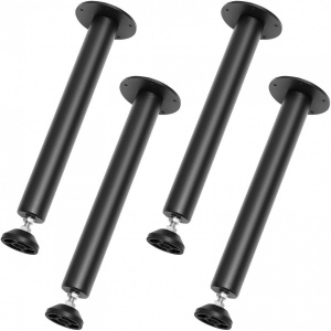 Set 4 picioare de masa reglabile, Vivatechnix Otel, inaltime 406.4 mm, capacitate max 544 kg, Negru mat - Img 1
