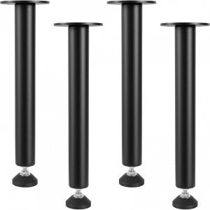 Set 4 picioare de masa reglabile, Vivatechnix Otel, inaltime 406.4 mm, capacitate max 544 kg, Negru mat - Img 2