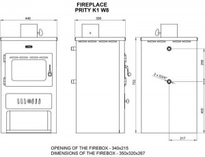 Soba de incalzire PRITY K1 W8, 14 kW - Img 3