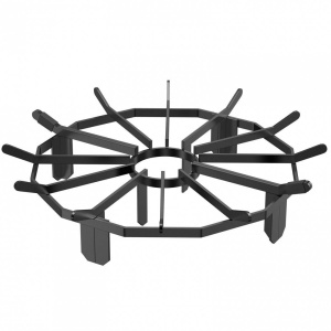 Suport de lemne pentru semineu sau vatra de foc, Vivatechnix diametru 638 mm, Otel, Negru - Img 1