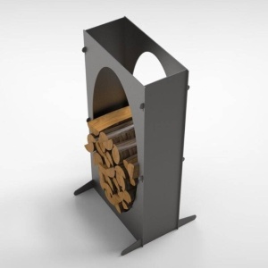 Suport pentru lemne, Krodesign Oval KRO-1155, dimensiune 1100x550x230mm - Img 4