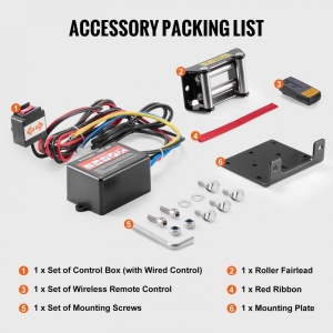Troliu electric 12V DC, 1.3 CP, capacitate 1814 kg, cablu 12 m, Telecomanda WiFi si cu fir, IP55, pentru ATV - Img 4