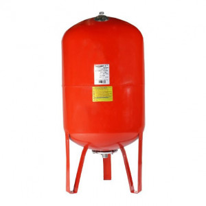 Vas de expansiune vertical Wassertechnik WTH100VRED, apa calda, volum 100 l, presiune max.10 bari, cu suport - Img 1
