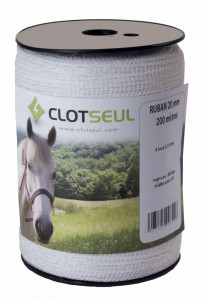 Bandă de gard electric albă ECO 20 MM - 200 m, cod 47 000 742, Clotseul - Img 2