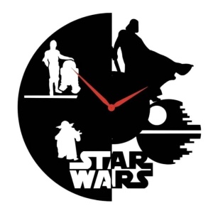 Ceas de perete metalic Krodesign StarWars KRO-1159, diametru 50 cm, negru - Img 1