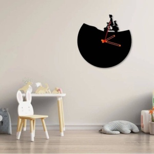 Ceas de perete metalic Krodesign Vespa, diametru 50 cm, negru - Img 3