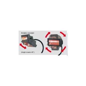 Incalzitor electric cu raze infrarosii MT22, cu trepied 2kW 230V Calore - Img 3