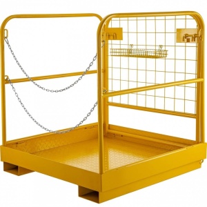 Platforma de siguranta pentru stivuitor, Vivatechnix max 499 kg, Pliabila, Otel - Img 1