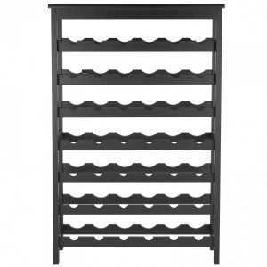 Raft pentru 42 de sticle de vin, 7 niveluri, Vivatechnix Modular, 660 x 290 x 1000 mm, Lemn bambus, negru - Img 2