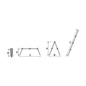 Scara multifunctionala din aluminiu 4 segmente x 3 trepte, 3.6 m STR403 - Img 2