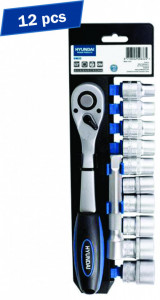 Set 12 chei clichet tubulare 1/2 HYUNDAI HY-59633 - Img 1