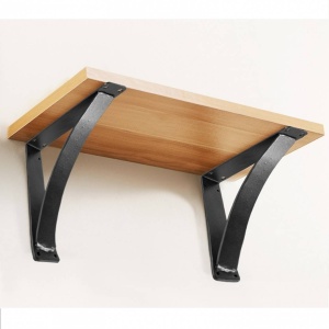Set 2 suporturi pentru rafturi Vivatechnix 22.9x30.5x10.2 mm, capacitate 200 kg, Negru - Img 4
