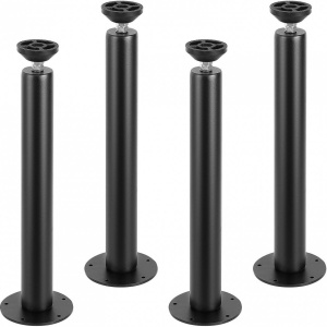 Set 4 picioare de masa reglabile, Vivatechnix Otel, inaltime 406.4 mm, capacitate max 544 kg, Negru mat - Img 3