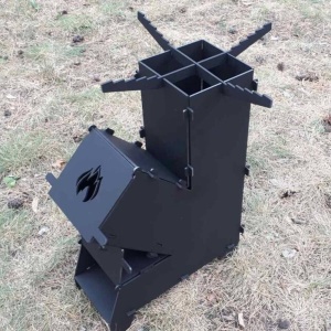 Soba cu pirostrie pentru camping Vivatechnix KRO-1147, dimensiune 570x355x136 mm, demontabila, faras inclus - Img 3