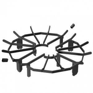 Suport de lemne pentru semineu sau vatra de foc, Vivatechnix diametru 638 mm, Otel, Negru - Img 2