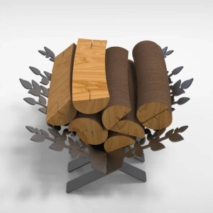 Suport pentru lemne, Vivatechnix KRO-1151, dimensiune 300x440x420 mm - Img 3
