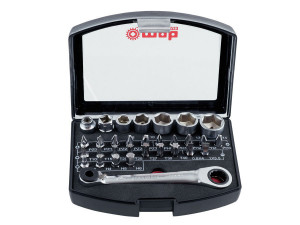 Trusa 31 bituri, capete si accesorii 1/4” BOX31 125×90×30 - Img 1
