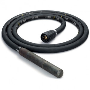 Vibrator de beton compatibil cu convertizor Wacker Neuson IRSEN 58/042 GV, cap vibrant 58 mm cu protectie de cauciuc, lungime furtun 0.8 m, frecventa 200 Hz, maner vibratii scazute - Img 1