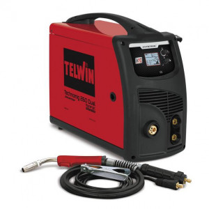 Aparat pentru sudura MIG-MAG/ MMA/TIG Telwin TECHNOMIG260DUAL_SYNERGIC, 250 A, sarma otel 0.6-1.2 mm, electrozi 1.6-4 mm, cu accesorii - Img 1