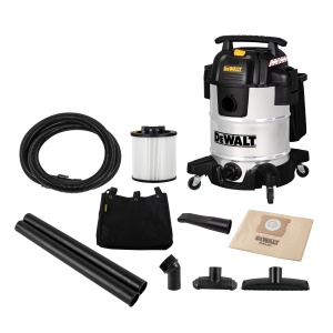 Aspirator silentios umed/uscat Dewalt 38L otel, 800 W, furtun 2.1 m/48 mm, 42.5 l/s - Img 3