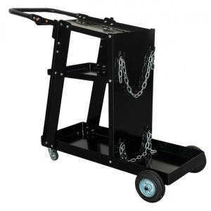 Carucior pentru aparat de sudura si accesorii, Vivatechnix VMD-1080, Otel, roti cu rulmenti, max 75 kg, 3 niveluri - Img 1