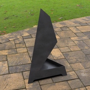 Incalzitor de terasa/gradina, Triangular Pyramid KRO-1071, Otel, Negru, 1200x700x700 mm, grosime 3 mm - Img 3