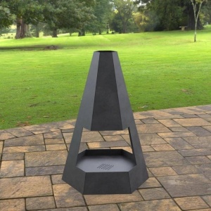 Incalzitor pentru terasa/gradina, Pyramid Hexagon Double KRO-1079, Otel, Negru, 1200x700x813 mm, grosime 3 mm - Img 4