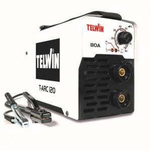 Invertor sudura MMA Telwin T-ARC120ACX, 80 A, electrozi 1.6-2.5 mm, cu accesorii - Img 1