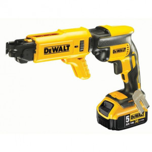 Masina de insurubat pentru gips-carton, cu acumulatori Dewalt DCF620P2K, 18V/5.0Ah, 2 acumulatori, incarcator, magazie suruburi, valiza de transport - Img 3