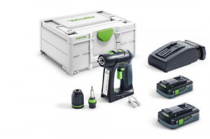 Masini de gaurit si insurubat cu acumulatori C 18 HPC 4,0 I-Plus, Festool - Img 2