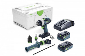 Masini de gaurit si insurubat cu acumulatori QUADRIVE TDC 18/4 5,0/4,0 I-Plus, Festool - Img 1